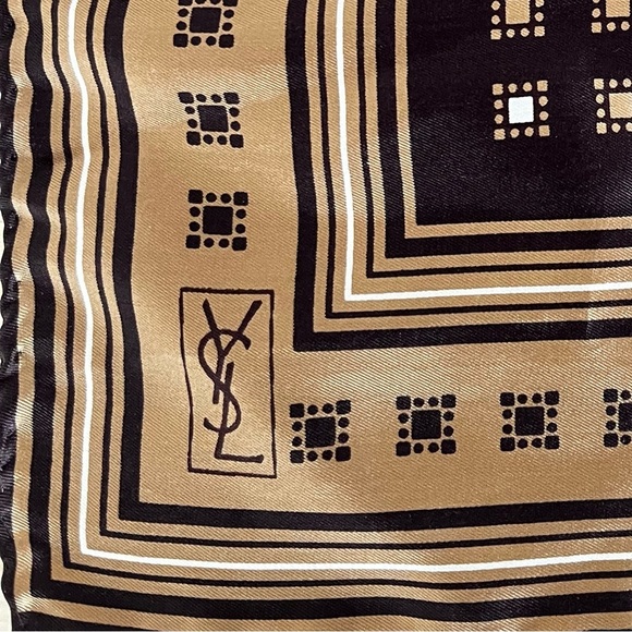 YSL Retro Silk Scarf Vintage EUC Circa 1980s - Picture 8 of 13